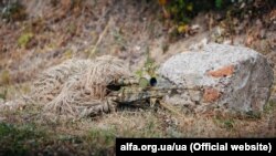 Боєць спецпідрозділу Альфа у засідці