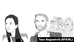 ადვოკატები სასამართლო დარბაზში, მარიამ მაძღარაშვილი და ლაშა ცუცქირიძე, 7 ივლისი, 2025 წელი