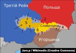 Анексія територій Чехословаччини відповідно до Мюнхенської угоди 1938 року