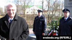 Министр иностранных дел Польши Витольд Ващиковский во время визита в Гродно