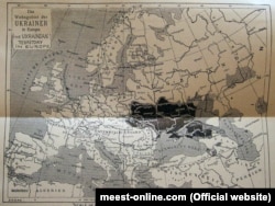 Мапа «Українська територія у Європі», яка була розміщена в брошурі Степана Рудницького «The Ukraine & the Ukrainians» («Україна і українці»), виданій у 1915 році