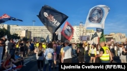 Blokada Brankovog mosta koji spaja stari i novi deo Beograda, 1. jun 2025.