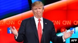 Предвыборные дебаты с участием Дональда Трампа на телеканале CNN, декабрь 2015 года (архивное фото)