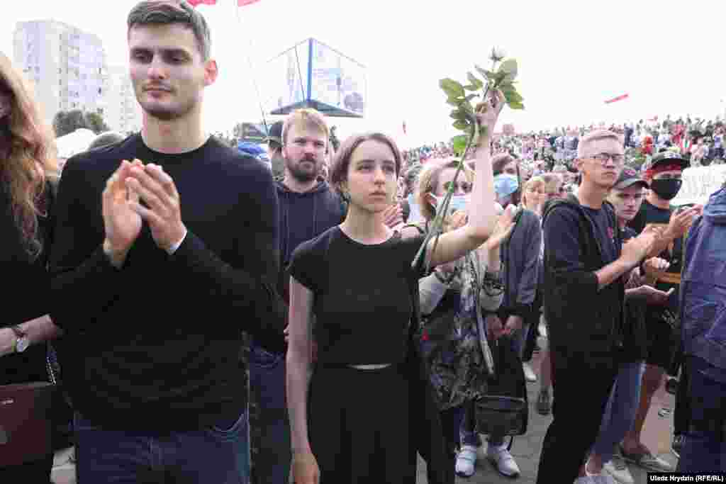 Біля станції метро «Пушкінська» в Мінську