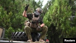 ვაგნერელი მებრძოლი დონის როსტოვში. 24 ივნისი, 2023 წელი