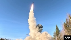 تصویری که وزارت دفاع روسیه از آزمایش موشک کروز هسته‌ای این کشور در ۲۲ اکتبر ۲۰۲۵ منتشر کرده است