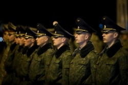 Під час репетиції параду до Дня перемоги, Мінськ, 6 квітня 2020 року