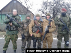 Стеван Мілошевич із бойовиками на Донбасі