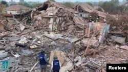 Руйнування в житловому районі Харкова після російської атаки, Україна, 29 жовтня 2024 року