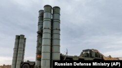 A Russian S-400 air-defense missile system