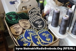 Ukraine -- Chevrons «Ykrop» by ukrainian artist Andriy Yermolenko / Шеврони «Укроп» художника Андрія Єрмоленка