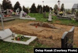 Місце, де стояв пам'ятник воїнам УПА, 27 квітня 2017 року (фотографія Остапа Козака)