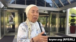 Правозащитница Айше Сеитмуратова, делегат II Всемирного конгресса крымских татар в Анкаре от Крыма, 31 июля 2015 года
