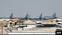 Aeroplanë amerikanë në Doha të Katarit. Fotografi nga arkivi.