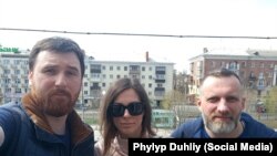 Співзасновники проекту Brobots (зліва направо): Дмитро Корнієнко, Олександра Дудар, Пилип Духлій