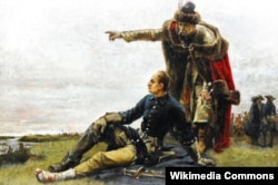 Картина Густава Седерстрёма "Мазепа и Карл XII после Полтавской битвы"