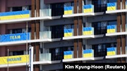 Будинок в олімпійському містечку, в якому поселилися спортсмени Олімпійської збірної України. Токіо, 18 липня 2021 року