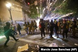 საპროტესტო გამოსვლები აშშ-ში. პორტლენდი, 2020 წ. 25 ივლისი.