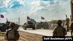 Российский военный конвой в Сирии. 2020 год