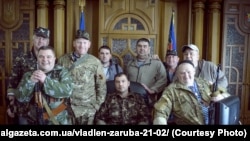 «Перший уряд ЛНР», кабінет голови Луганської облдержадміністрації, 2014 рік. Валерій Болотов – по центру, Владлен Заруба – 4–й праворуч