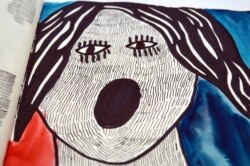 Картина з виставки волонтерки Ольги Ємельянової, яка не приховує діагнозу «біполярний розлад». Дніпро, 6 червня 2019 року