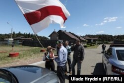 Ніна Багінська в Куропатах 8 червня 2018 року. Фото: svaboda.org (RFE/RL)