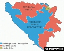 Мапа Боснії і Герцеговини
