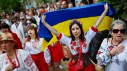 Во время Мегамарша в вышиванках в Киеве, 28 мая 2016 года