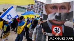 Ізраїль. Під час акції на підтримку України на тлі масштабного вторгнення Росії. Тель-Авів, 20 березня 2022 року