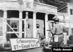 Звільнення від нацистів Керчі на нині окупованому Росією Кримському півострові. Світлина з квітня 1944 року