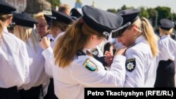 Украинские полицейские в новой форме