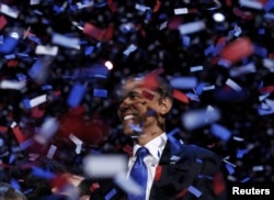 Барак Обама у Чикаго відразу після обрання його на другий президентський термін, 6 листопада 2012 року