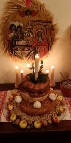 Різдвяний колач у три ряди