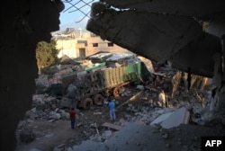 Залишки гуманітарної допомоги зі знищеного конвою ООН