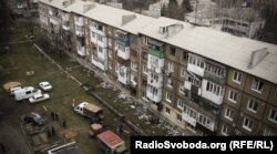 Наслідки артобстрілу в Ясинуватій