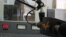 Moldova - microphone, RFE/RL studio, Chisinau
