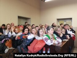 Представники української діаспори в залі суду над Віталієм Марківим, Павія, лютий 2019 року