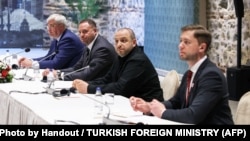 Представники України під час переговорів із делегацією Росії. Стамбул, 16 травня 2025 року