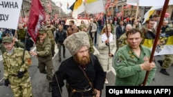 Участники крестного хода в Санкт-Петербурге, 12 сентября 2017 года