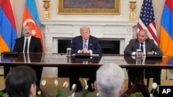 Церемония парафирования соглашения между Арменией и Азербайджаном в Белом доме, 8 августа 2025 года