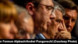 Aleksandar Vučić i Hašim Tači na forumu u Alpbahu