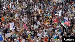 Протести у Гельсінкі напередодні зустрічі Трампа з Путіним – фото