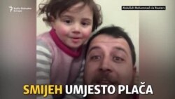 Otac tješi kćerku smijehom dok padaju bombe u Siriji Otac tješi kćerku smijehom dok padaju bombe u Siriji