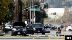 Машина, использовавшаяся подозреваемыми при организации стрельбы в Калифорнии