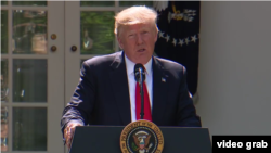 Дональд Трамп оголошує рішення про вихід США з Паризької угоди щодо клімату, 1 червня 2017 року