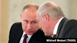 Президенти Росії та Білорусі Володимир Путін та Олександр Лукашенко