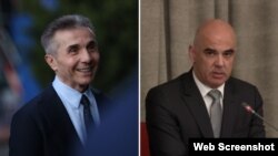 Ален Берсе (праворуч) прибув до Грузії із офіційним візитом 18 грудня. Він зустрівся, зокрема, з почесним головою «Грузинської мрії» Бідзіною Іванішвілі (ліворуч)