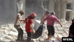 Пригород Алеппо после российских бомбардировок, Сирия, 11 октября 2016 года