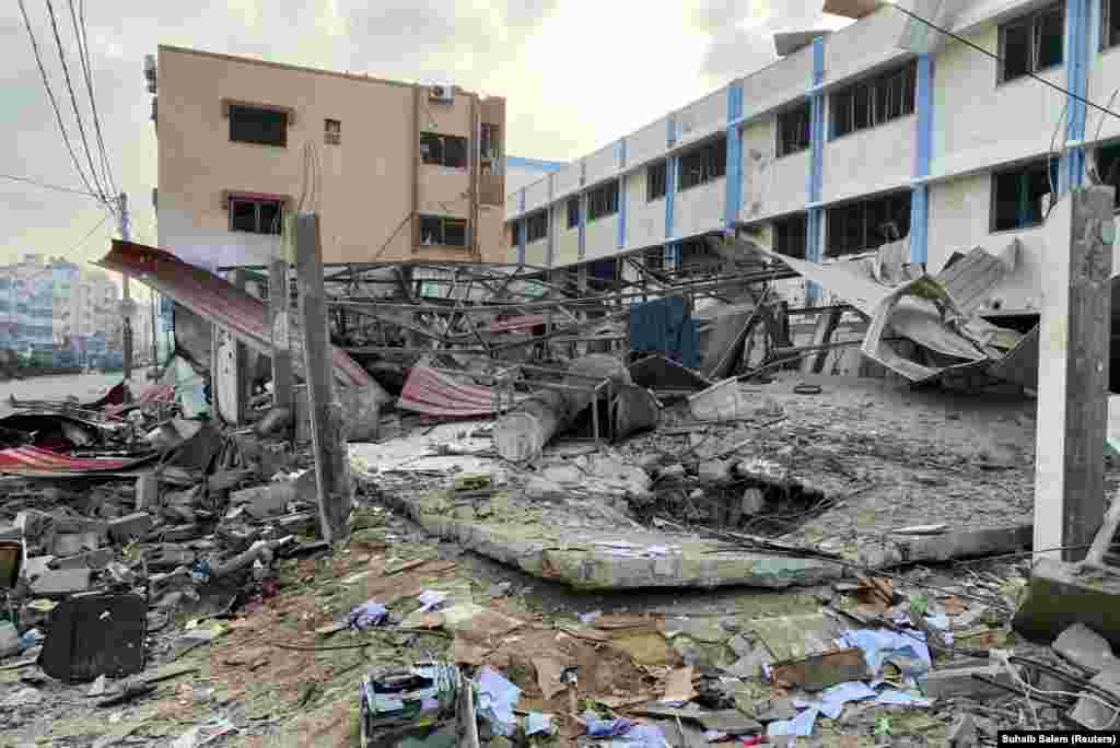 Знищений об'єкт безпеки «Хамасу» внаслідок авіаційних ударів Ізраїлю на тлі спалаху ізраїльсько-палестинського насильства. Місто Газа, 11 травня 2021 року