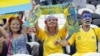 Донецьк, 15 червня 2012 року. Вболівальники за Національну збірну України з футболу під час «Євро-2012 » на стадіоні «Донбас Арена»